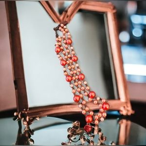 Premier Jewelry double strand Beaded Necklace faux pearls